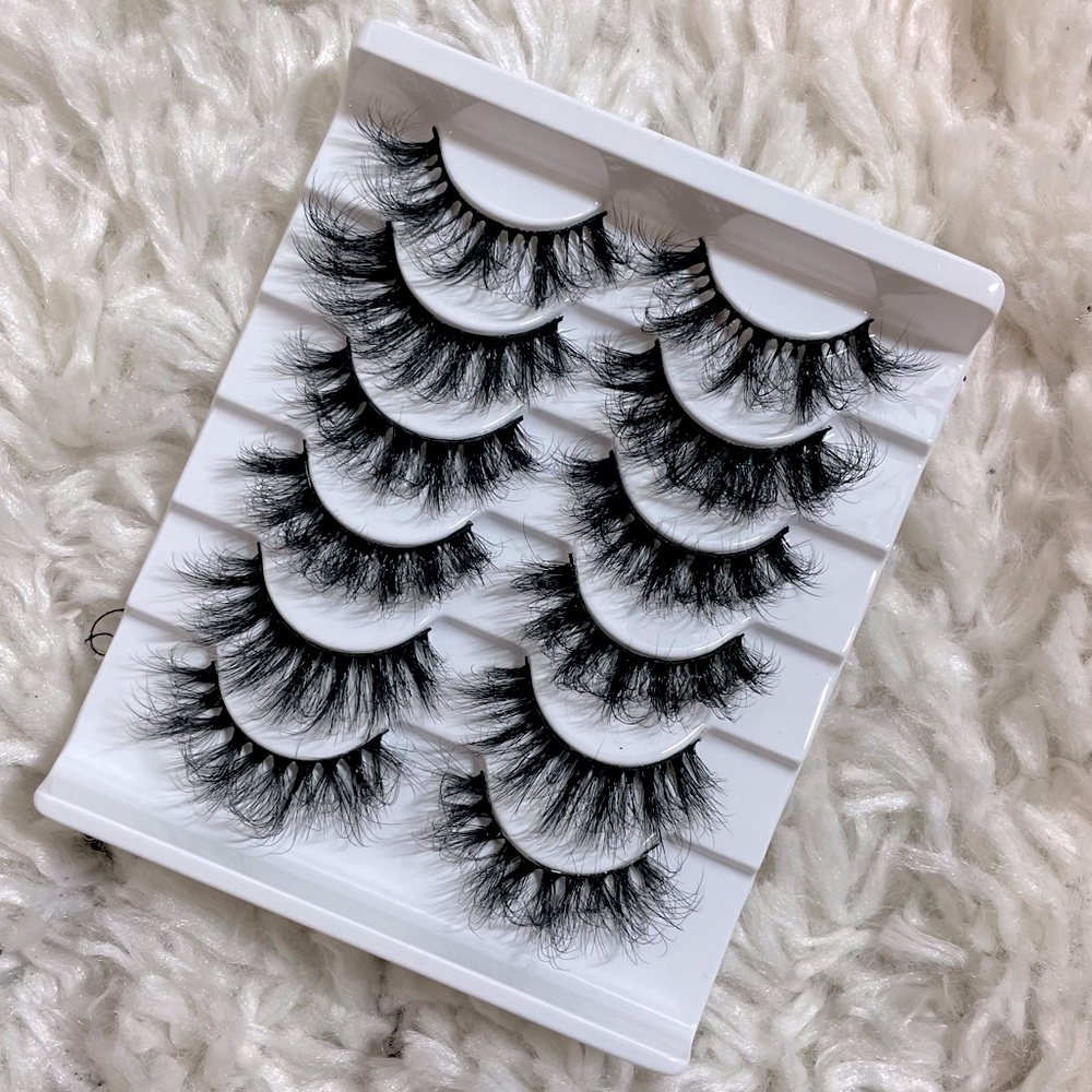 New! ☆ Faux Mink 5 Pack Assortment False Eyelashes Includes Wispy Lashes - Picture 6 of 9